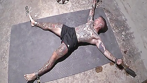 Sexy blonde with her boyfriend and posing