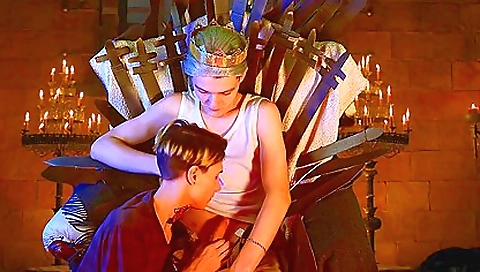 Blonde slut gets fucked in the ass and mouth