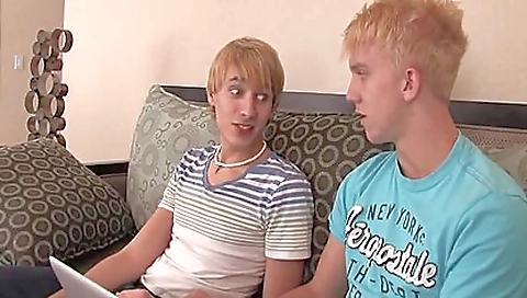 Sultry blonde's tight pussy with cum