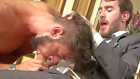 She gets fucked by two guys