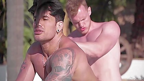 Sexy young girl gets fucked by two guys